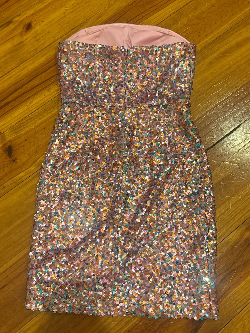 Women’s Laundry by Shelli Segal pink Sequin Dress Valentine - Picture 5 of 5